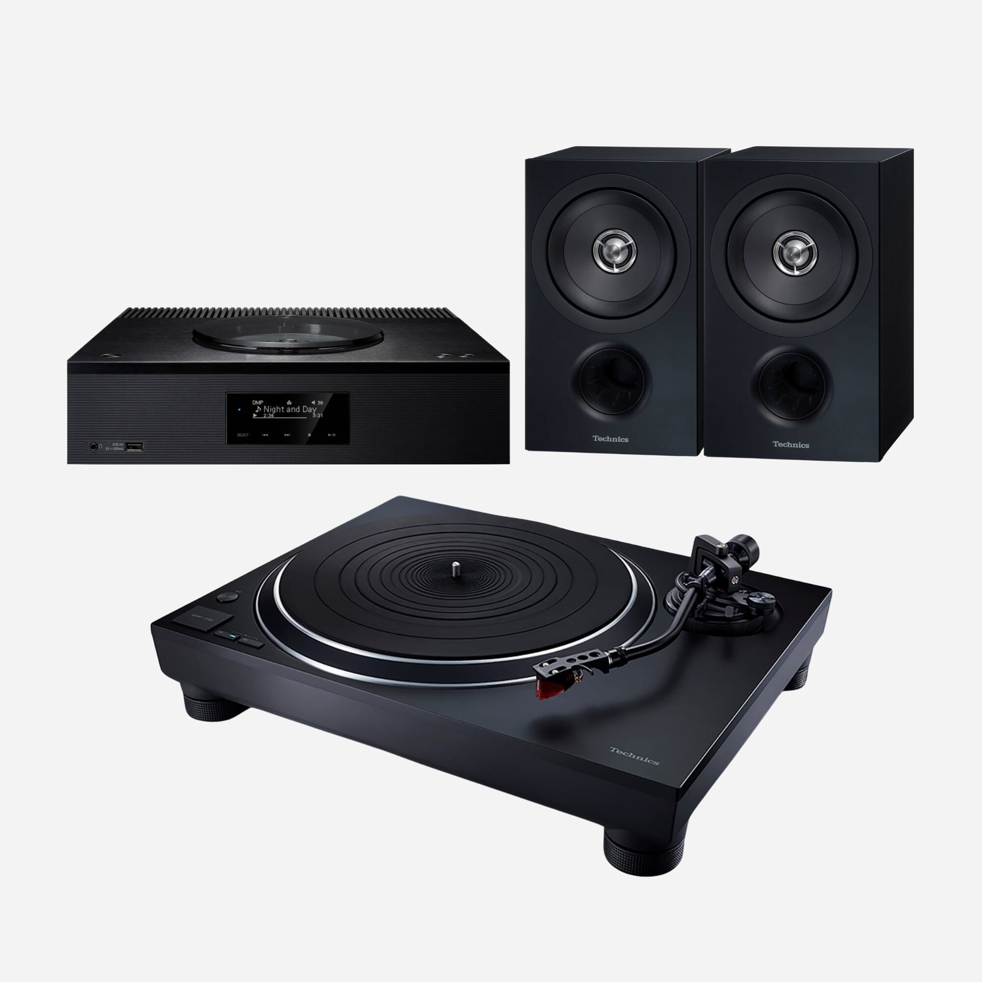 Technics SA-C600 + SL-1500C Turntable + SB-C600 Speaker Bundle