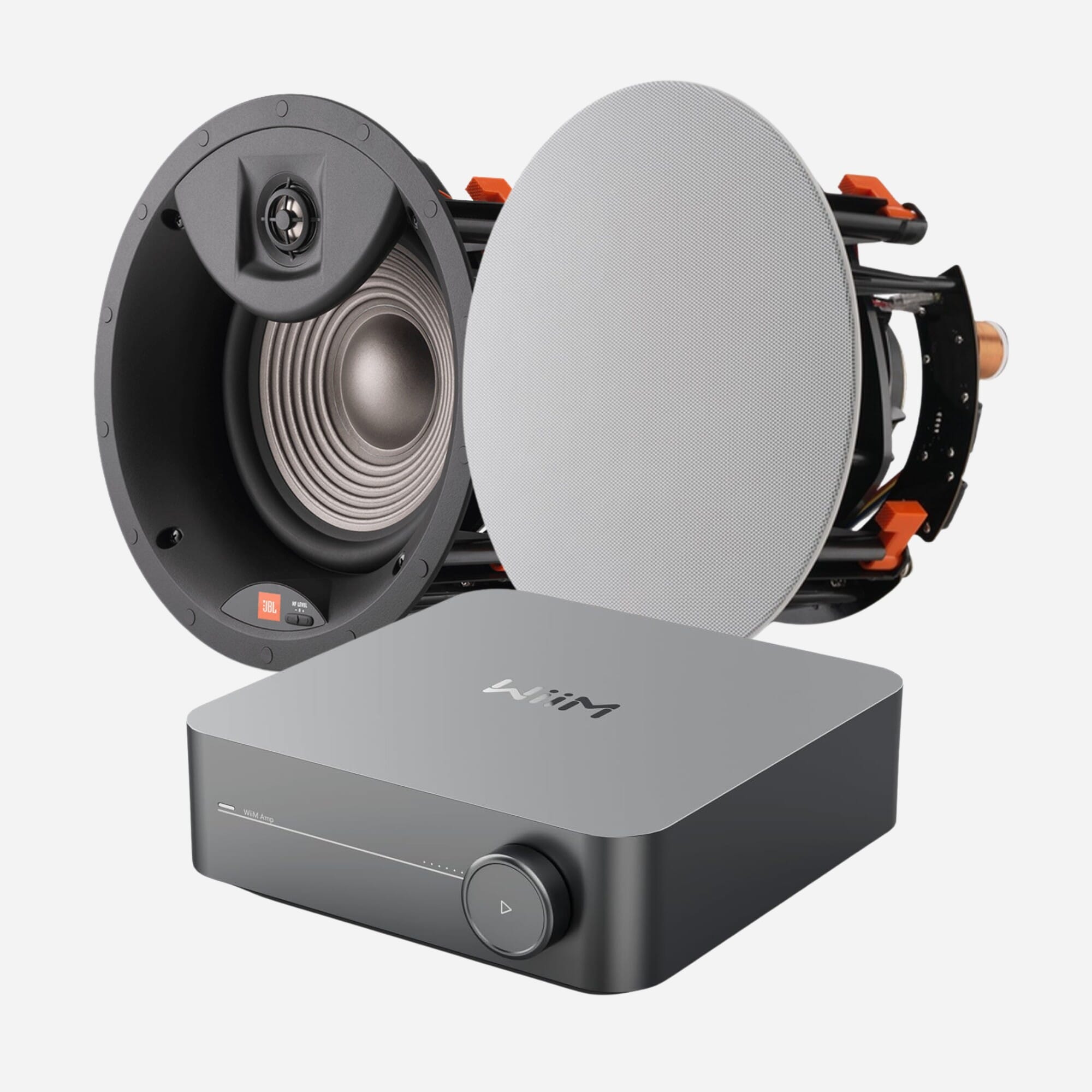 WiiM Amp + 2 x JBL Studio 2 8IC In-Ceiling Speakers