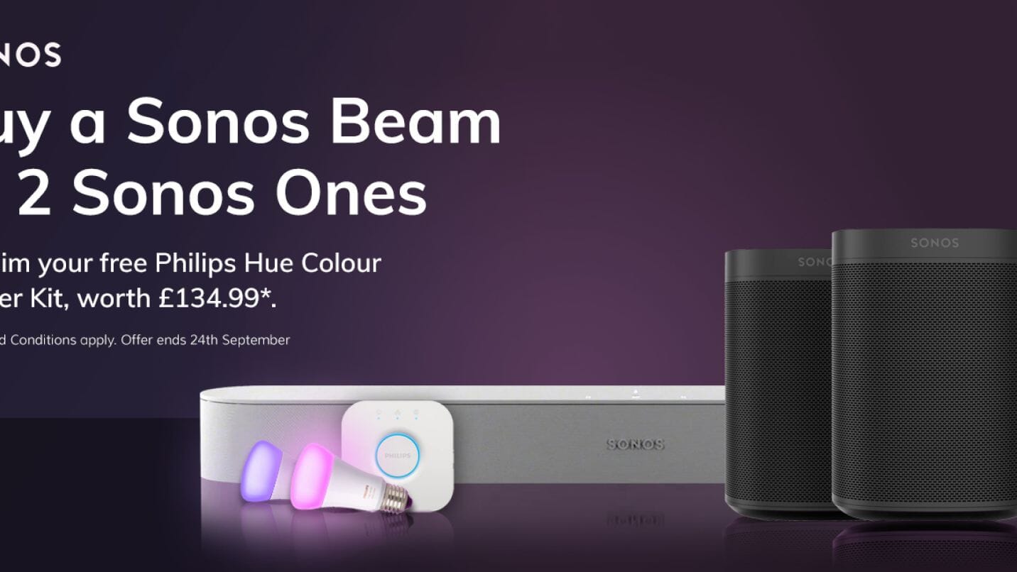 Claim £135 worth of Philips Hue Smart Lighting with Sonos