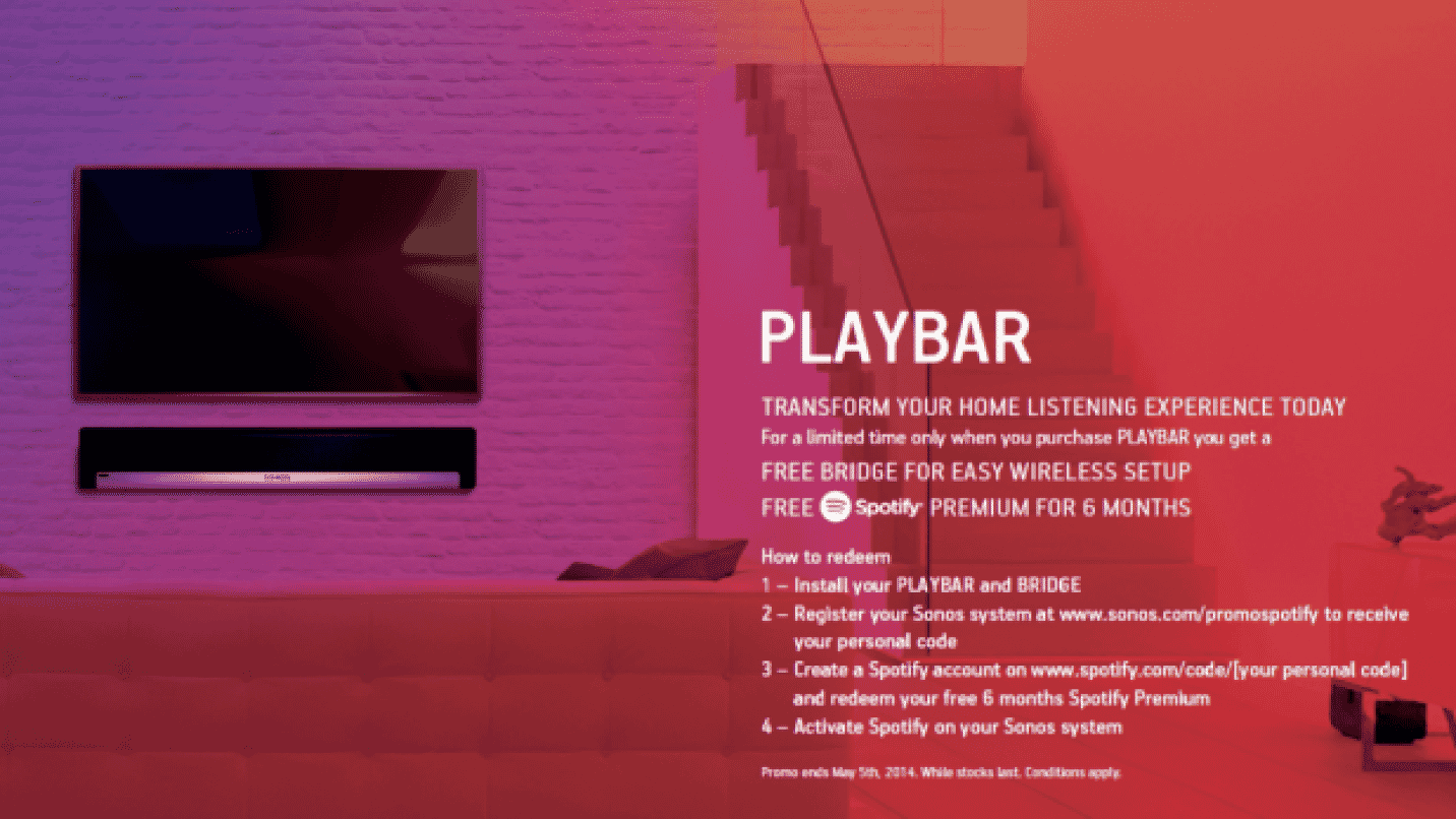 SONOS PLAYBAR PROMOTION!