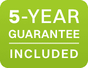 Free 5 Year Warranty Included