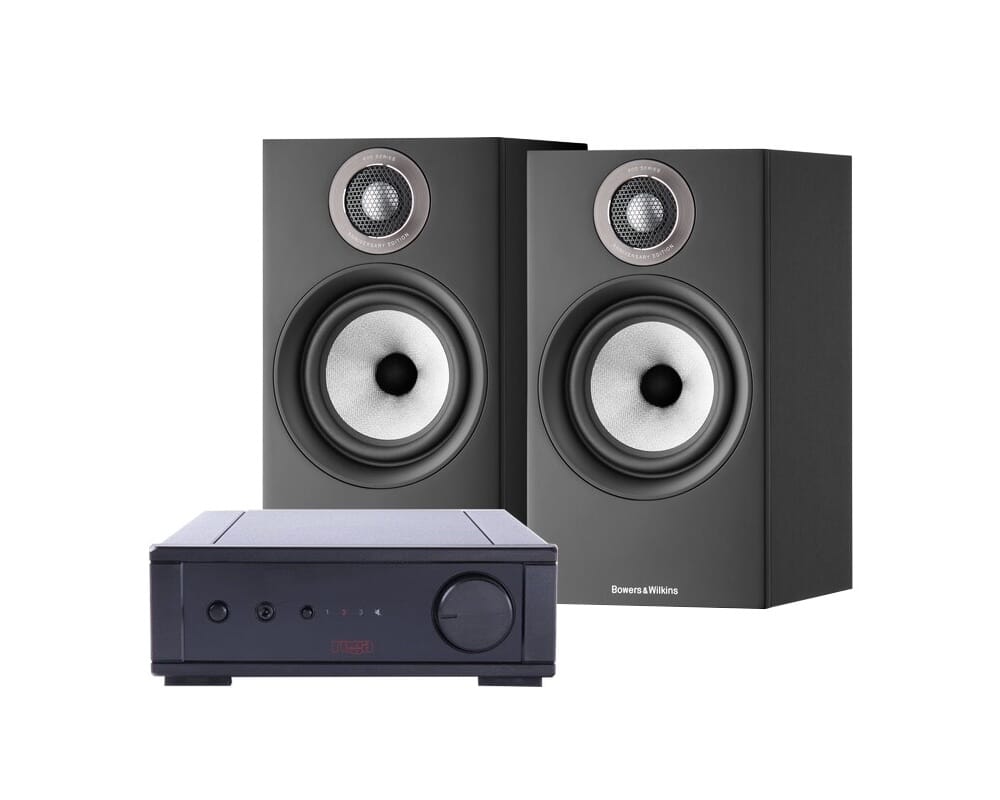 Rega IO Amplifier & Bowers & Wilkins 607 Bookshelf Speaker Bundle